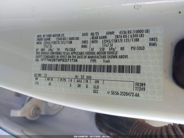 2023 FORD F-250 1FT7W2BT9PED71736 Photo 8