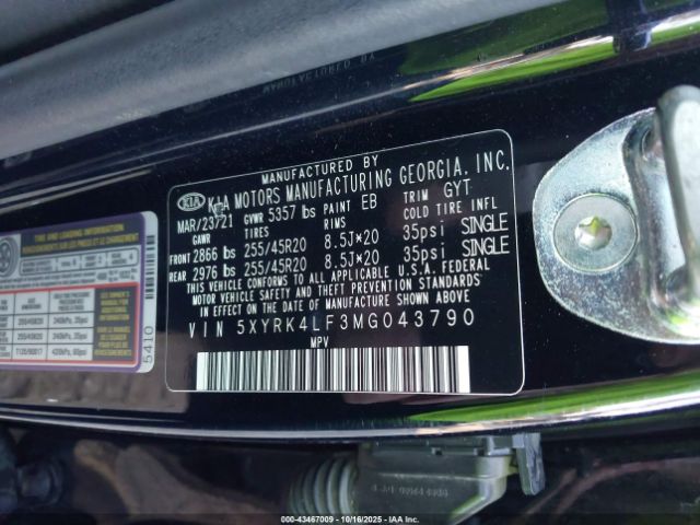 2021 KIA SORENTO 5XYRK4LF3MG043790 Photo 8