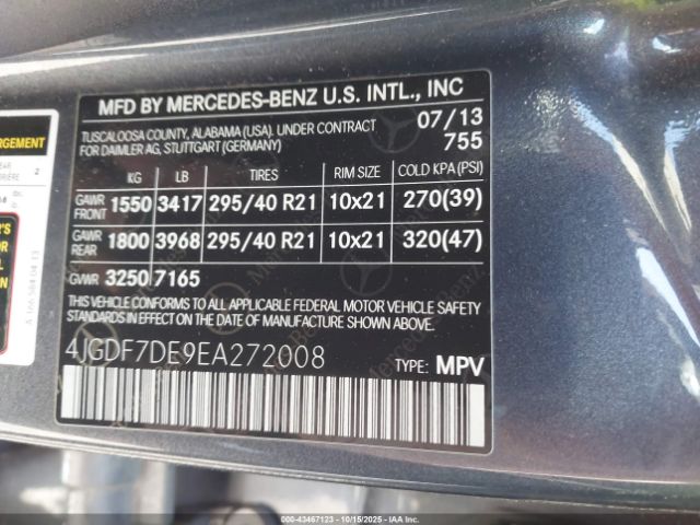 2014 MERCEDES-BENZ GL 550 4JGDF7DE9EA272008 Photo 8
