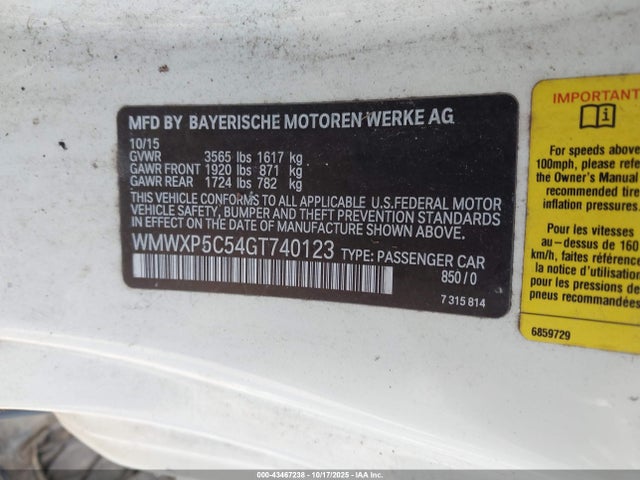 2016 MINI HARDTOP WMWXP5C54GT740123 Photo 8