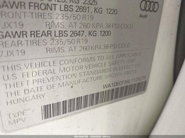 2020 AUDI Q3 WA1DECF36L1125275 Photo 8