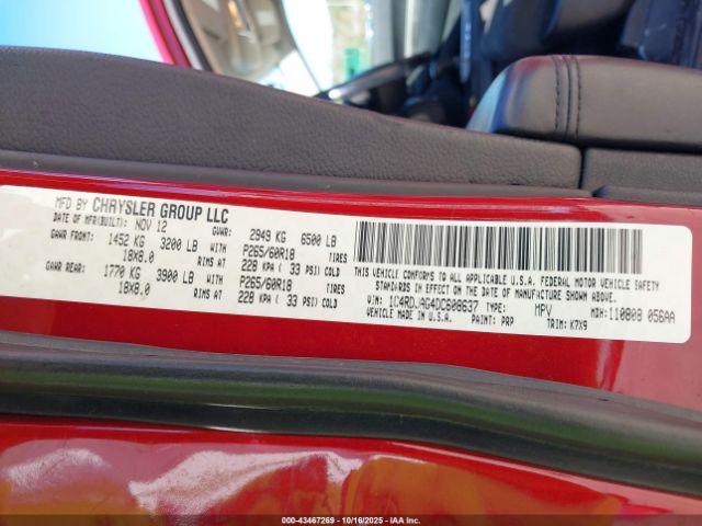 2013 DODGE DURANGO 1C4RDJAG4DC608637 Photo 8