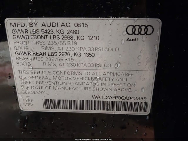 2016 AUDI Q5 WA1L2AFP0GA042359 Photo 8
