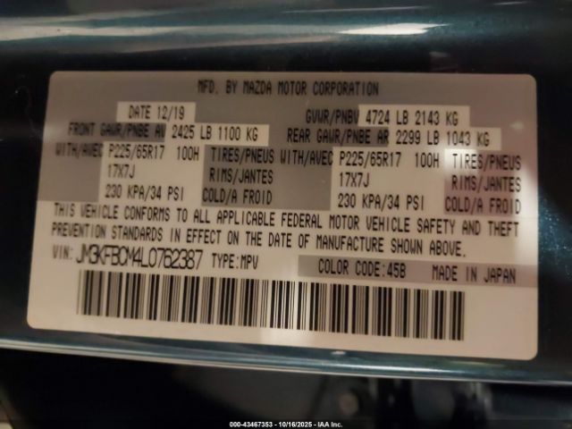 2020 MAZDA CX-5 JM3KFBCM4L0762387 Photo 8
