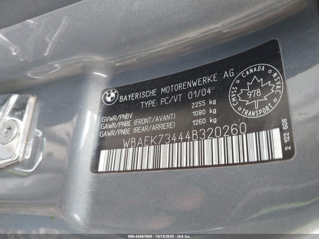 2004 BMW 645CI WBAEK73444B320260 Photo 8