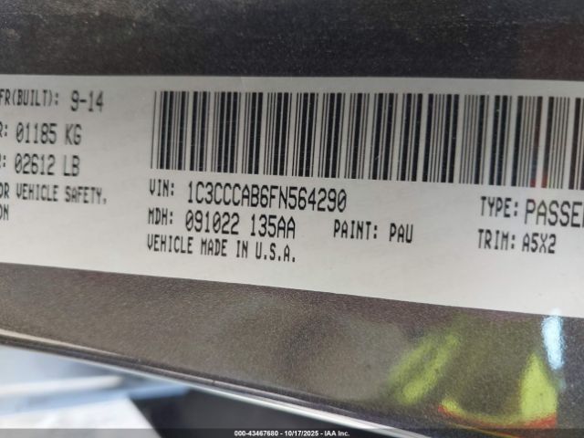 2015 CHRYSLER 200 1C3CCCAB6FN564290 Photo 8