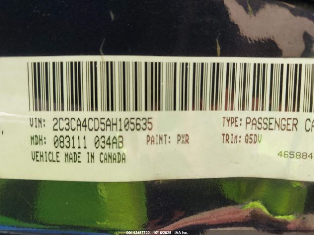 2010 CHRYSLER 300 2C3CA4CD5AH105635 Photo 8