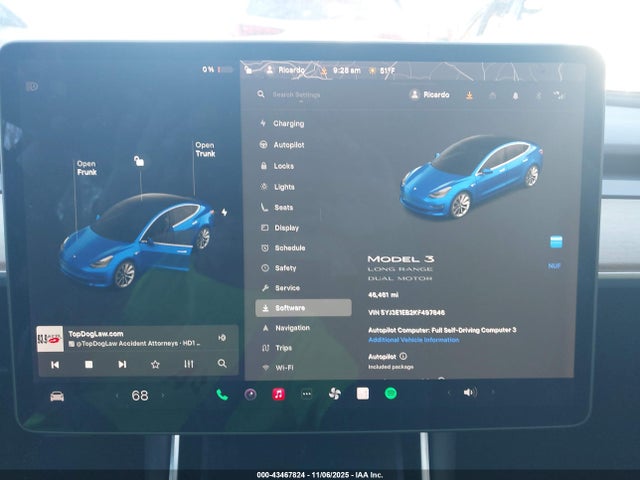 2019 TESLA MODEL 3 5YJ3E1EB2KF497846 Photo 6