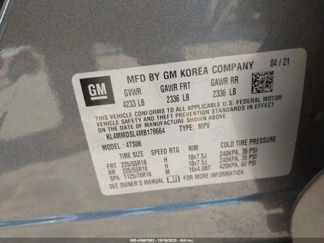 2021 BUICK ENCORE GX KL4MMDSL4MB178664 Photo 8