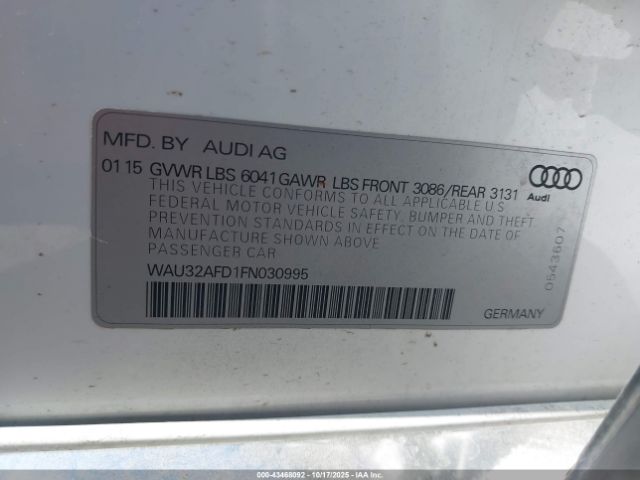 2015 AUDI A8 L WAU32AFD1FN030995 Photo 8