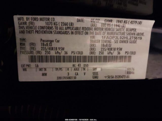 2017 FORD FOCUS ST 1FADP3L92HL275619 Photo 8