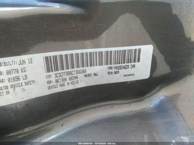 2012 FIAT 500 3C3CFFBR8CT366360 Photo 8