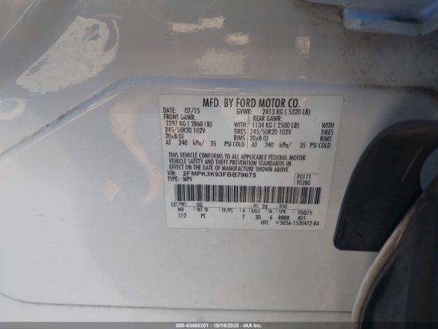 2015 FORD EDGE 2FMPK3K93FBB79675 Photo 8