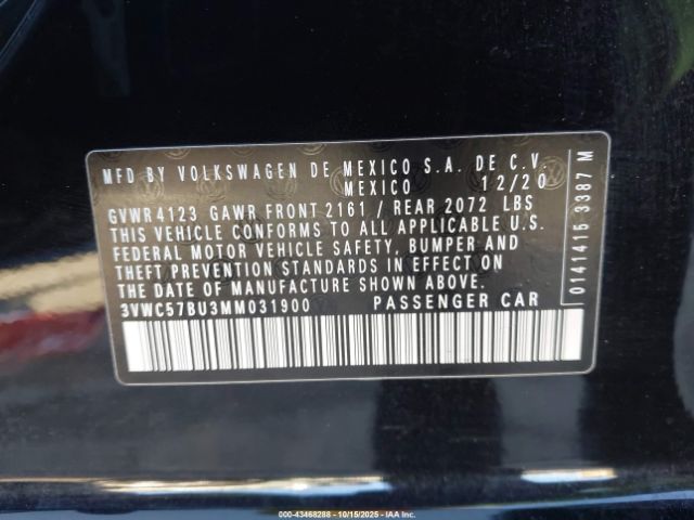 2021 VOLKSWAGEN JETTA 3VWC57BU3MM031900 Photo 8