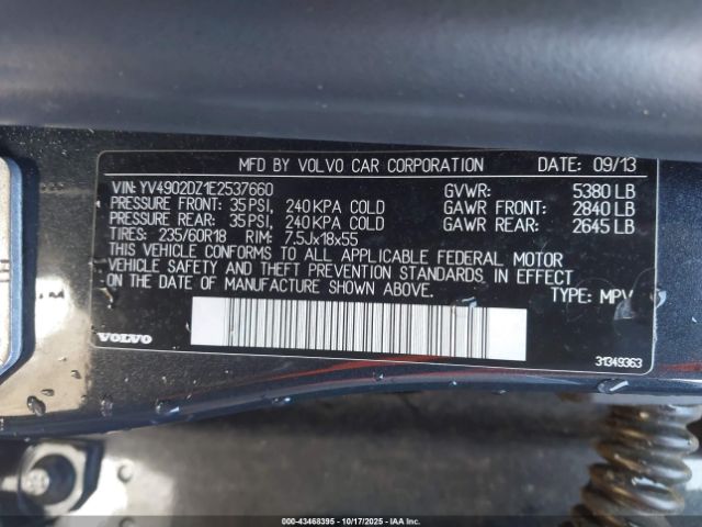 2014 VOLVO XC60 YV4902DZ1E2537660 Photo 8