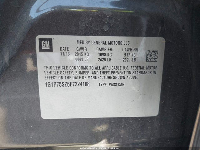 1G1P75SZ6E7224108 Chevrolet Cruze Diesel