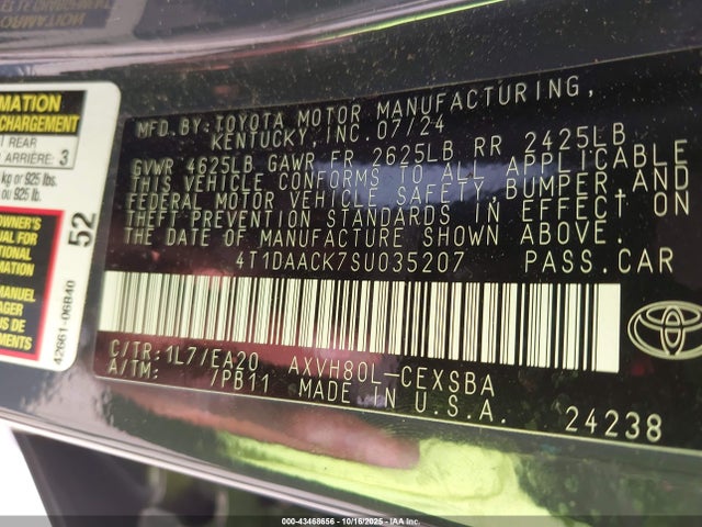 Toyota CAMRY SE 2025 4T1DAACK7SU035207 Image 9