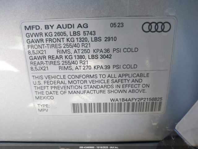 2023 AUDI SQ5 WA1B4AFY2P2156825 Photo 8