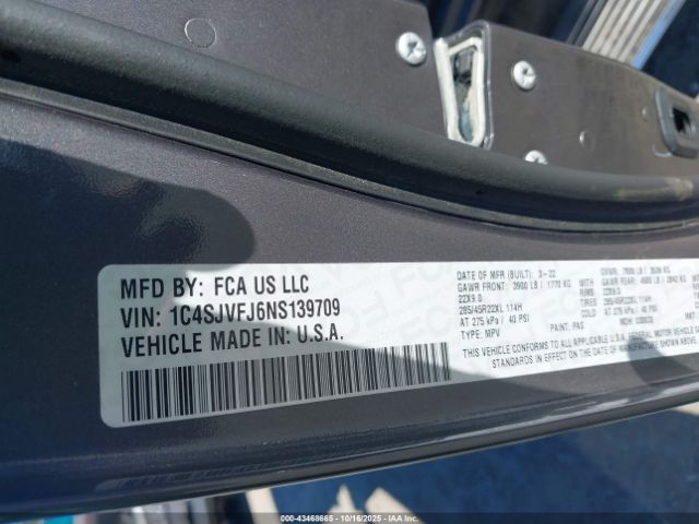 2022 JEEP GRAND WAGONEER 1C4SJVFJ6NS139709 Photo 8