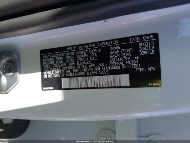 2017 VOLVO XC90 YV4A22PK5H1117478 Photo 8