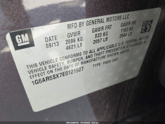 2014 CADILLAC CTS 1G6AR5SX7E0121927 Photo 8