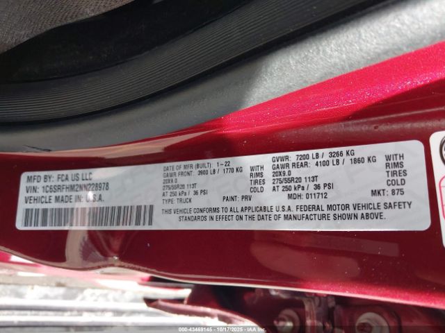 2022 RAM 1500 1C6SRFHM2NN228978 Photo 8