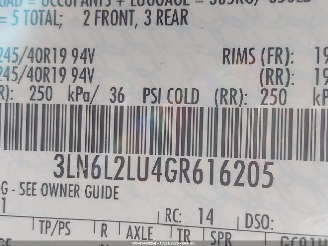 2016 LINCOLN MKZ HYBRID 3LN6L2LU4GR616205 Photo 8