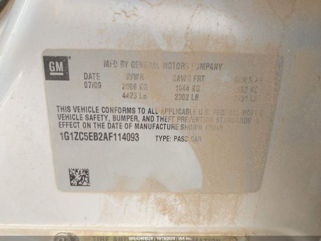 2010 CHEVROLET MALIBU 1G1ZC5EB2AF114093 Photo 8