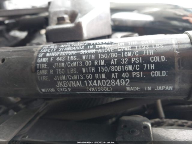 2004 KAWASAKI VN1500 JKBVNAL1X4A028492 Photo 9