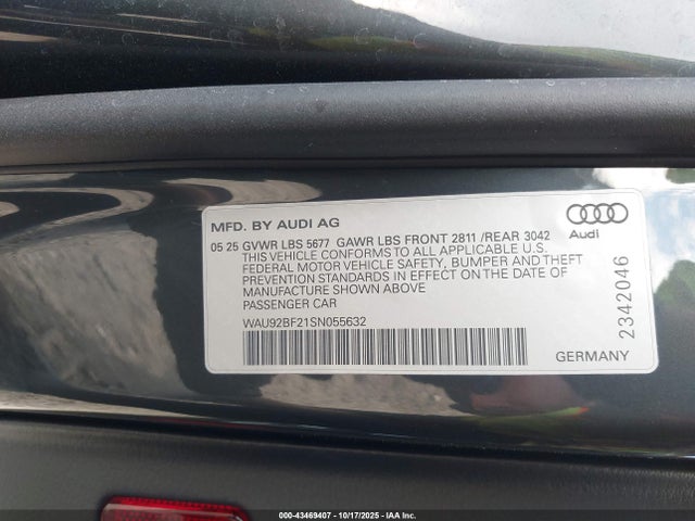 2025 AUDI A6 ALLROAD WAU92BF21SN055632 Photo 8