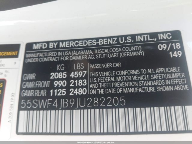2018 MERCEDES-BENZ C 300 55SWF4JB9JU282205 Photo 8