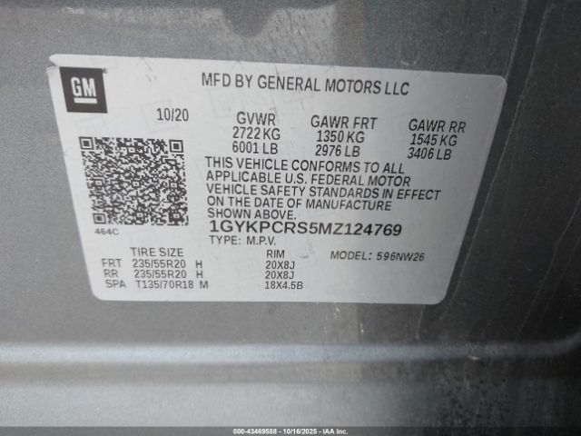 2021 CADILLAC XT6 1GYKPCRS5MZ124769 Photo 8