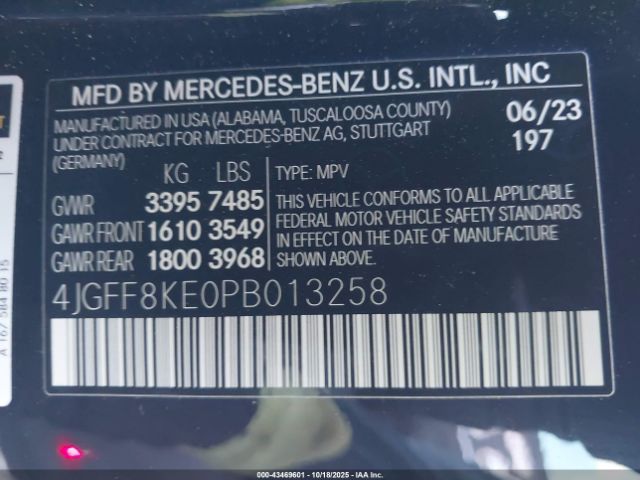 2023 MERCEDES-BENZ AMG GLS 63 4JGFF8KE0PB013258 Photo 8