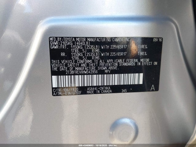 2017 TOYOTA RAV4 2T3BFREVXHW542956 Photo 8