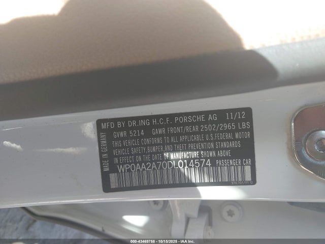 2013 PORSCHE PANAMERA WP0AA2A70DL014574 Photo 8