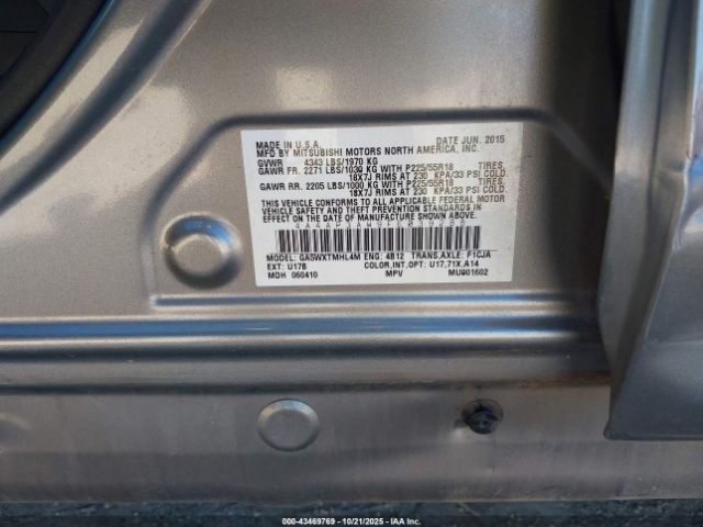 2015 MITSUBISHI OUTLANDER SPORT 4A4AP3AW9FE039288 Photo 8