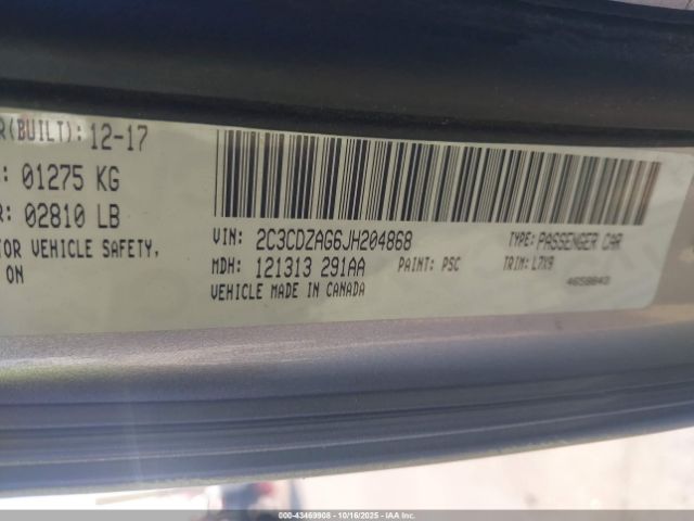 2018 DODGE CHALLENGER 2C3CDZAG6JH204868 Photo 8