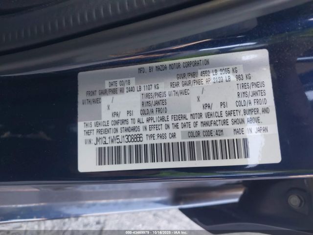 2018 MAZDA MAZDA6 JM1GL1WY5J1308866 Photo 8