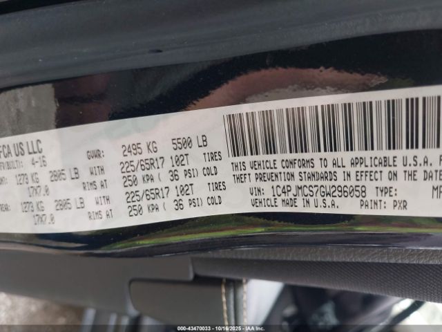 2016 JEEP CHEROKEE 1C4PJMCS7GW296058 Photo 8