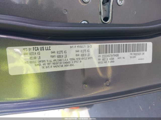 2019 DODGE CHARGER 2C3CDXBG7KH704686 Photo 8