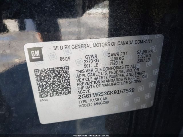 2019 CADILLAC XTS 2G61M5S36K9157539 Photo 8