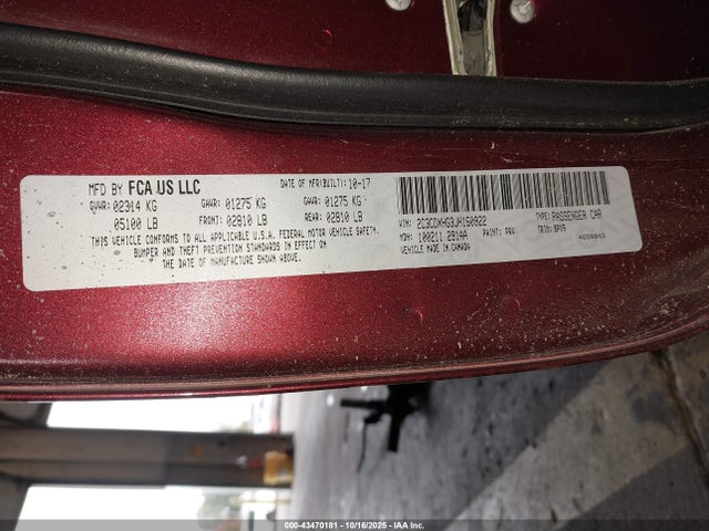 Dodge Charger Sxt Plus Rwd 2018 2C3CDXHG3JH160922 Image 9