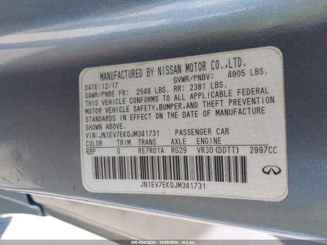 2018 INFINITI Q60 JN1EV7EK0JM341731 Photo 8