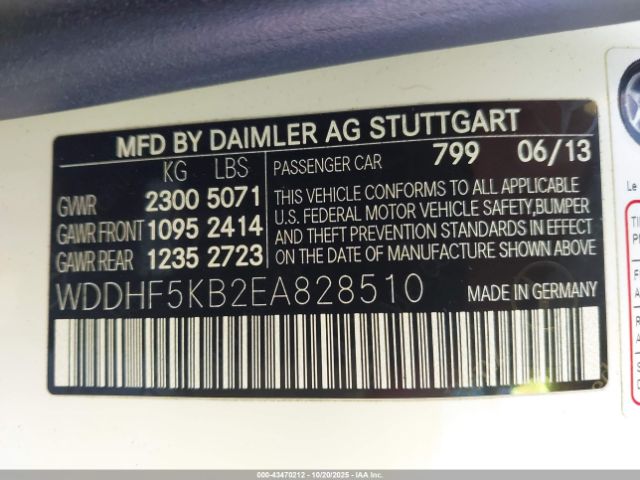 2014 MERCEDES-BENZ E 350 WDDHF5KB2EA828510 Photo 8