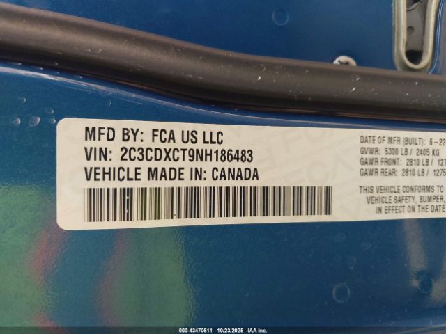 2022 DODGE CHARGER 2C3CDXCT9NH186483 Photo 8