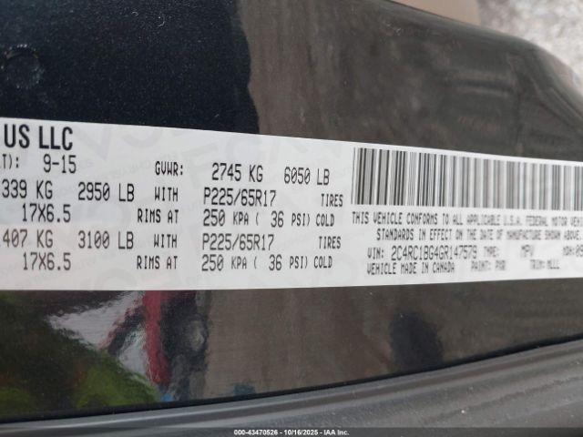 2016 CHRYSLER TOWN & COUNTRY 2C4RC1BG4GR147579 Photo 8