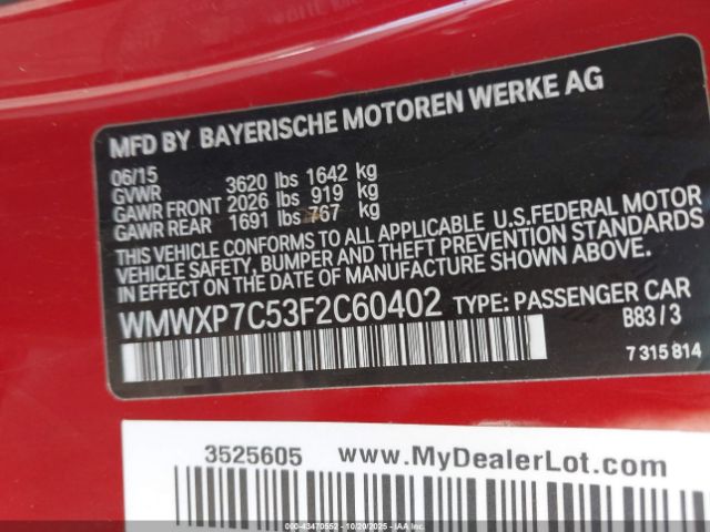 2015 MINI HARDTOP WMWXP7C53F2C60402 Photo 8