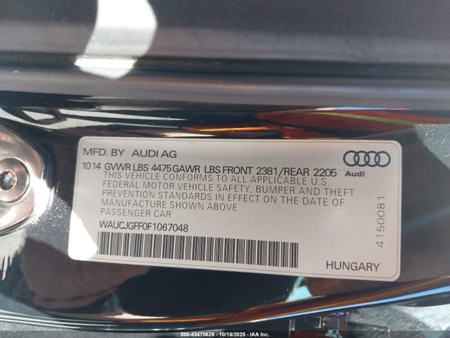 2015 AUDI A3 WAUCJGFF0F1067048 Photo 8