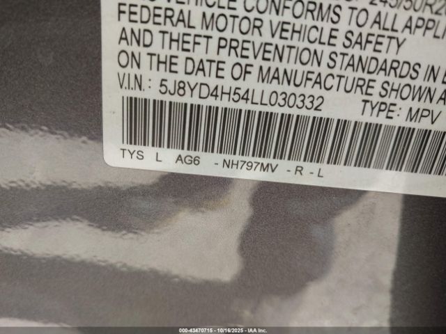 2020 ACURA MDX 5J8YD4H54LL030332 Photo 8