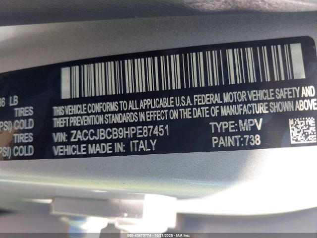 2017 JEEP RENEGADE ZACCJBCB9HPE87451 Photo 8